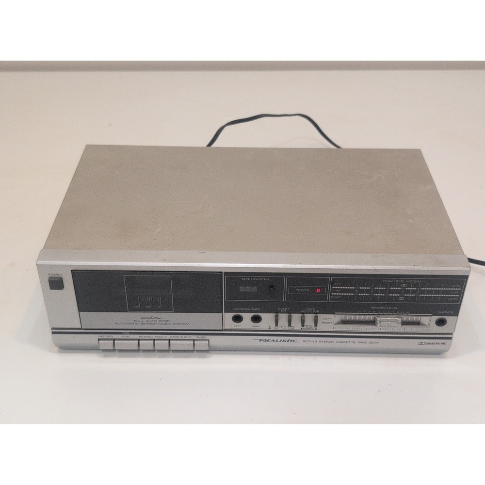 Vintage Realistic SCT-43 Stereo Cassette Tape Deck Recorder